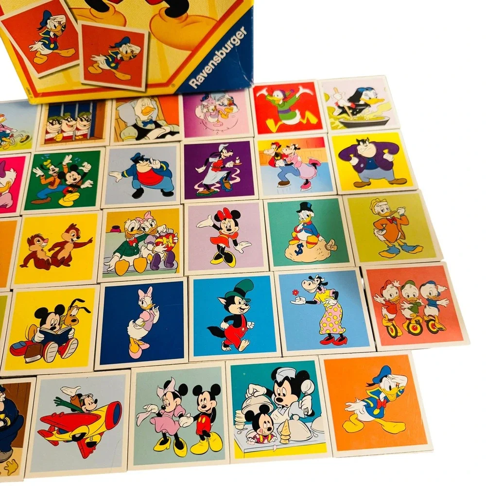 Vtg Disney Memory Match Game 1990 Ravensburger Mickey Mouse 70 Pairs Complete